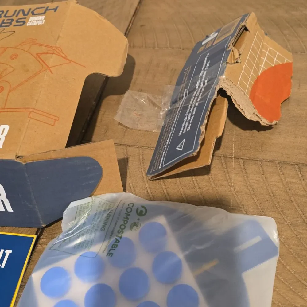-Open Box- Crunch Labs By Mark Rober Domino Catapult Build Box